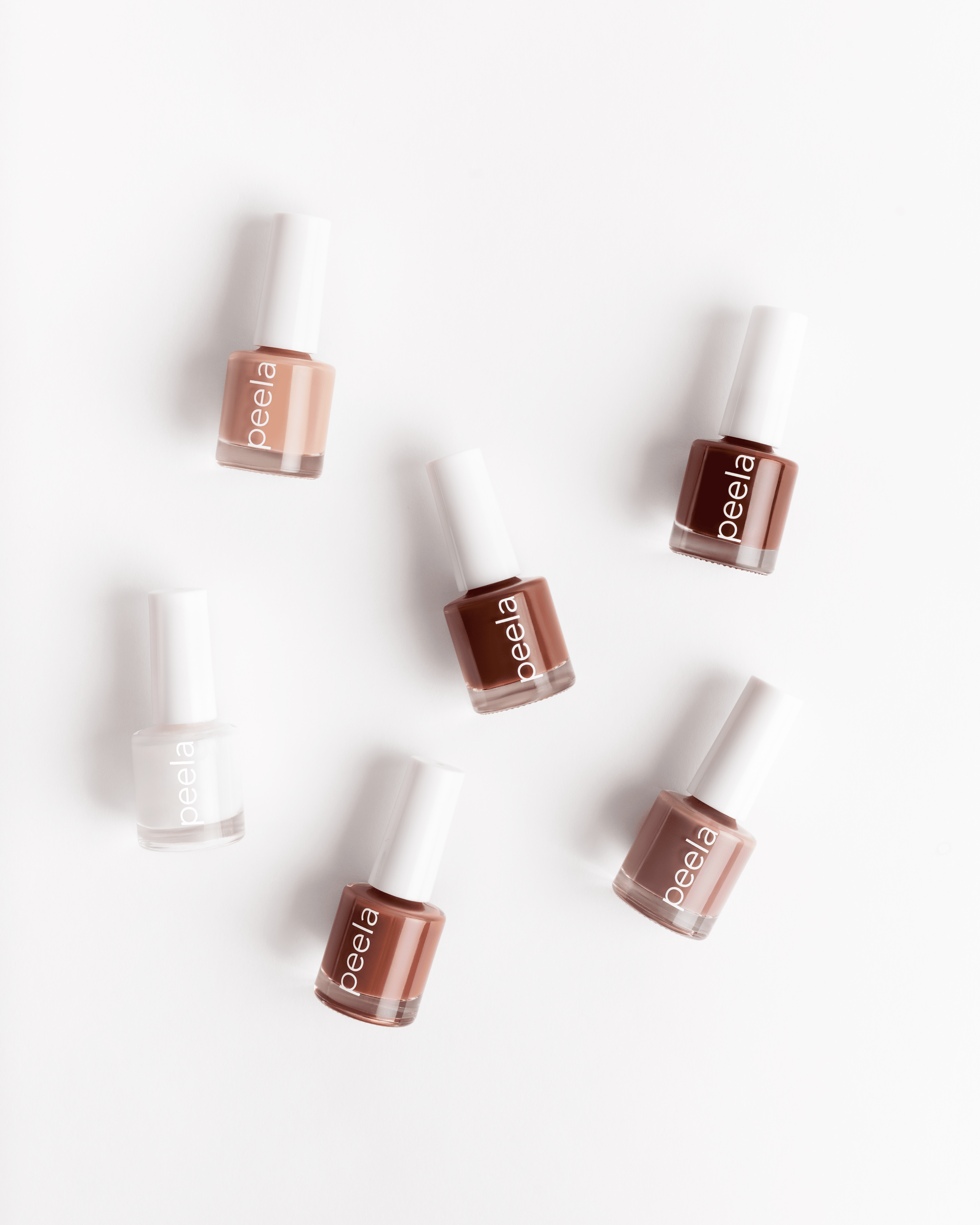 peelanails peelable nail polish bottles in six assorted shades, safe remover-free formula