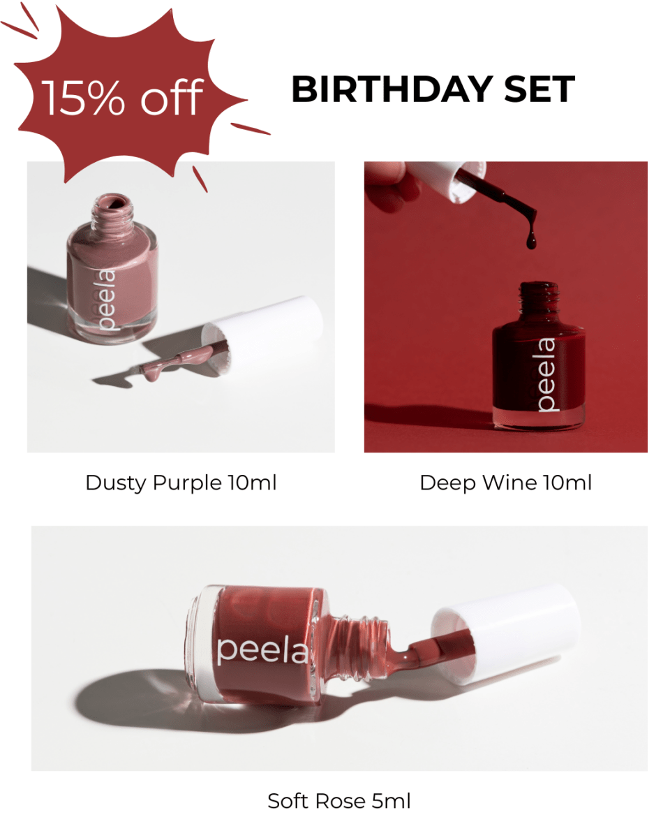 Birthday Nail Polish Set (15% Off!) - peelanails - peela - peelable - peelablenailpolish - nailpolish - 5ml - 10ml - bundles