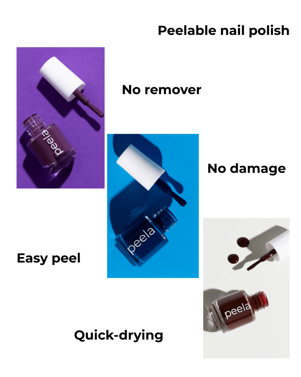 The Night Edition - 3 Luxe Peela Nail Shades - peelanails - peela - peelable - peelablenailpolish - nailpolish - 5ml - 10ml - bundles