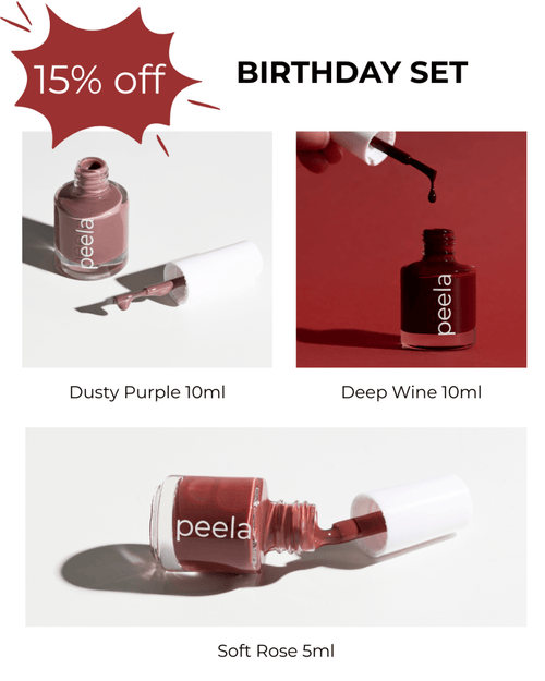 Birthday Nail Polish Set (15% Off!) - peelanails - peela - peelable - peelablenailpolish - nailpolish - 5ml - 10ml - bundles