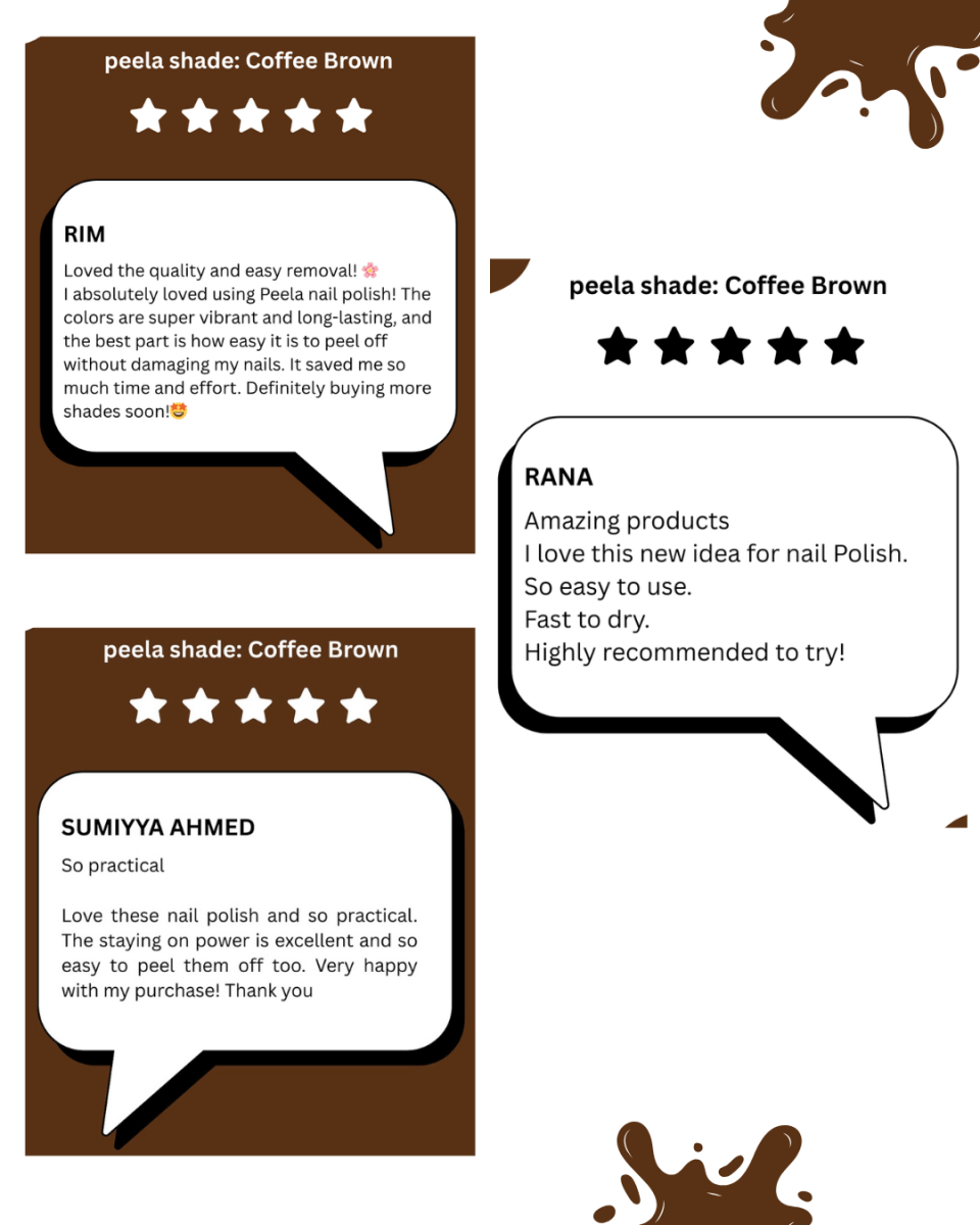 Coffee Brown 10 - 10ml - peelanails - peela - peelable - peelablenailpolish - nailpolish - 5ml - 10ml - bundles