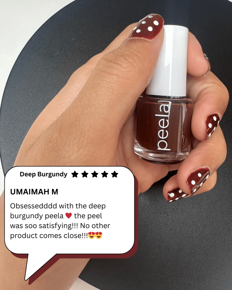 Deep Burgundy 12 - 5ml - peelanails - peela - peelable - peelablenailpolish - nailpolish - 5ml - 10ml - bundles