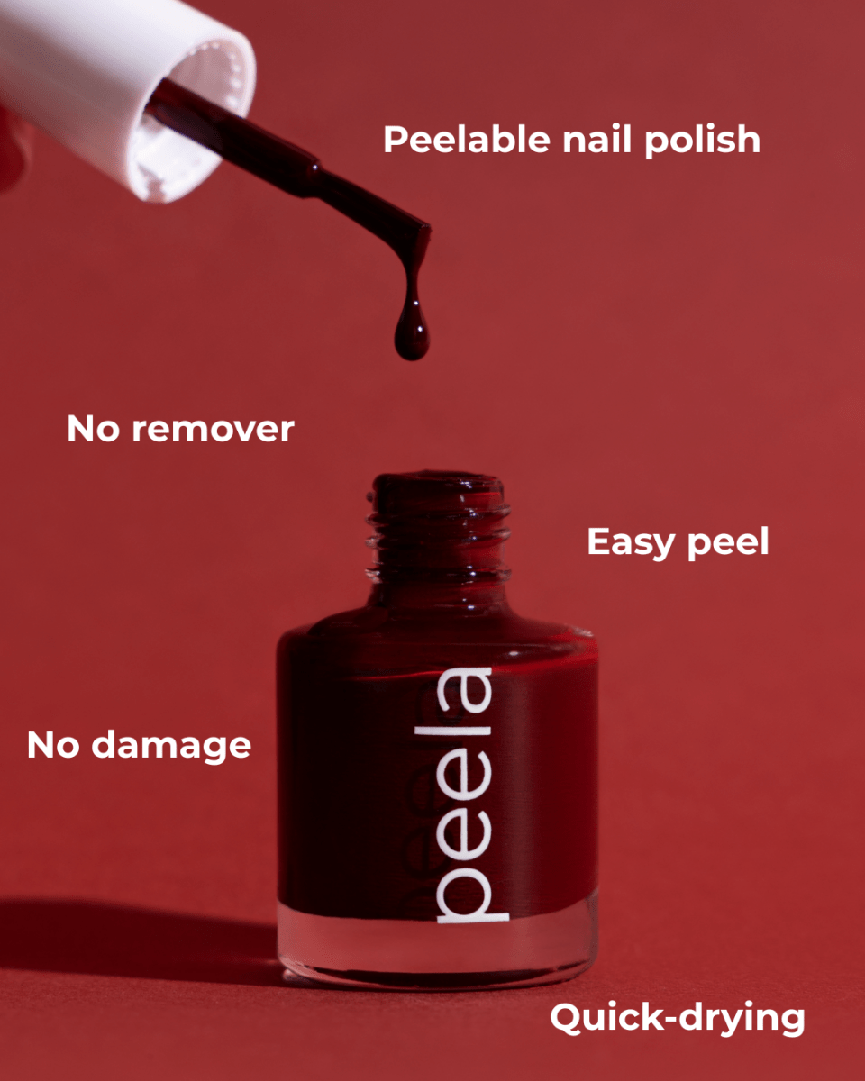 Deep Wine 14 - 10ml - peelanails - peela - peelable - peelablenailpolish - nailpolish - 5ml - 10ml - bundles