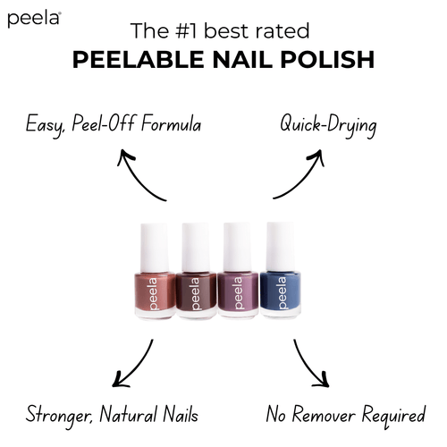 Peela Peelable Nail Polish Discovery Set 5ml x 4 Shade Collection - peelanails - peela - peelable - peelablenailpolish - nailpolish - 5ml - 10ml - bundles