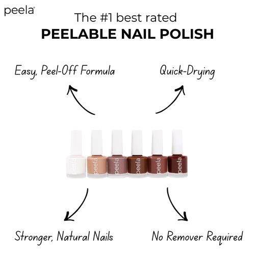 Peela Peelable Nail Polish Signature Set 10ml x 6 Shade Collection - peelanails - peela - peelable - peelablenailpolish - nailpolish - 5ml - 10ml - bundles