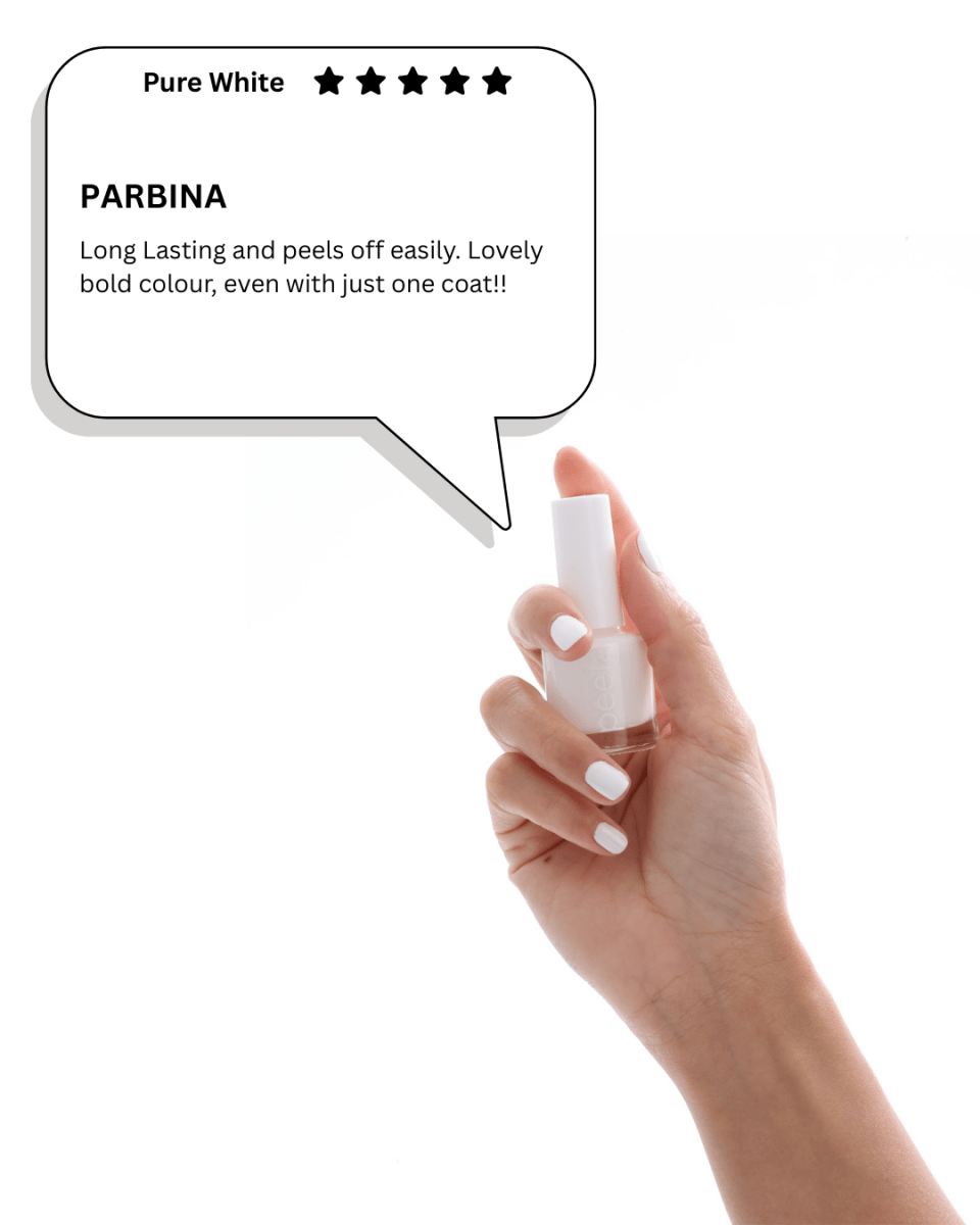 Pure White 01 - 10ml - peelanails - peela - peelable - peelablenailpolish - nailpolish - 5ml - 10ml - bundles