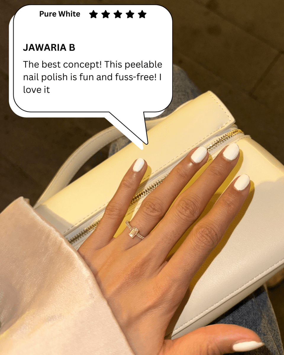 Pure White 01 - 10ml - peelanails - peela - peelable - peelablenailpolish - nailpolish - 5ml - 10ml - bundles