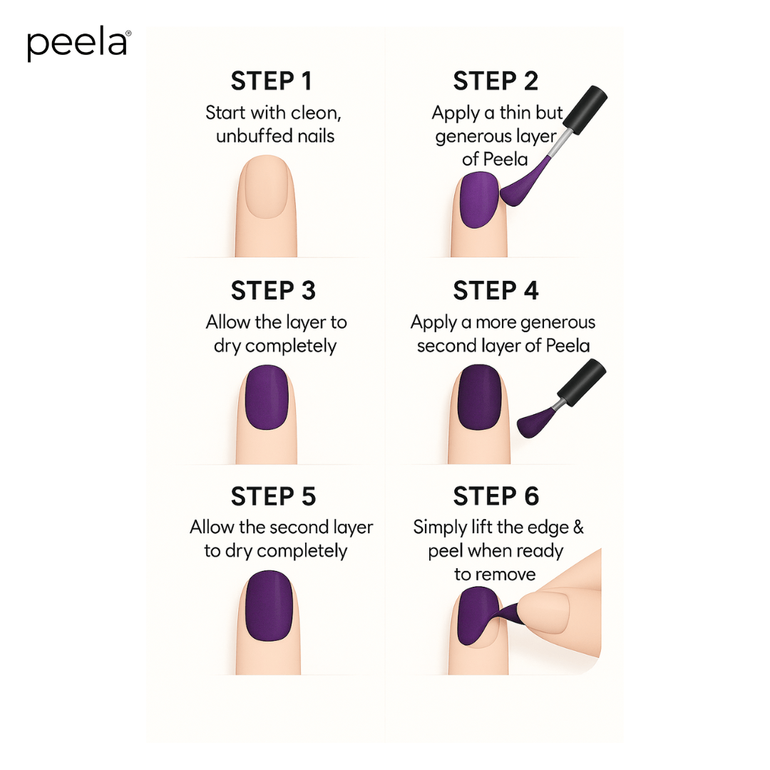 Royal Purple Peela Shade 41 - 5ml - peelanails - peela - peelable - peelablenailpolish - nailpolish - 5ml - 10ml - bundles